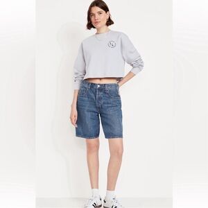 Old Navy Mid Rise Baggy 100% Cotton Denim Shorts